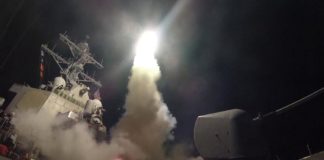 The U.S. military fired a torrent of rockets into Syria early Friday morning in retaliation for the chemical weapons.