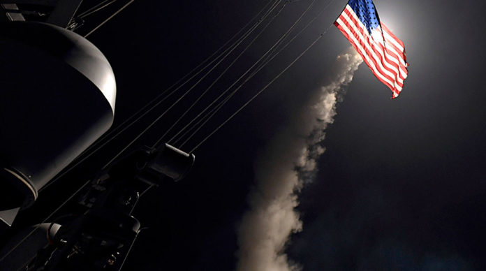 thomhawk Russian presidential representative Dmitry Peskov said the U.S. rocket assault was rather helping Islamist state group in Syria and al-Qaida.