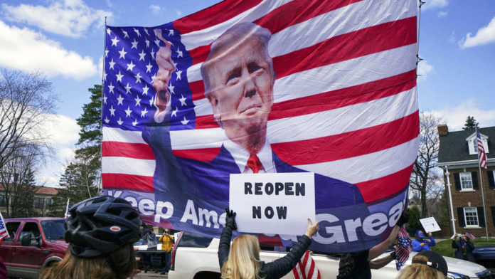 Trump heats up protests against protective measures during the crisis